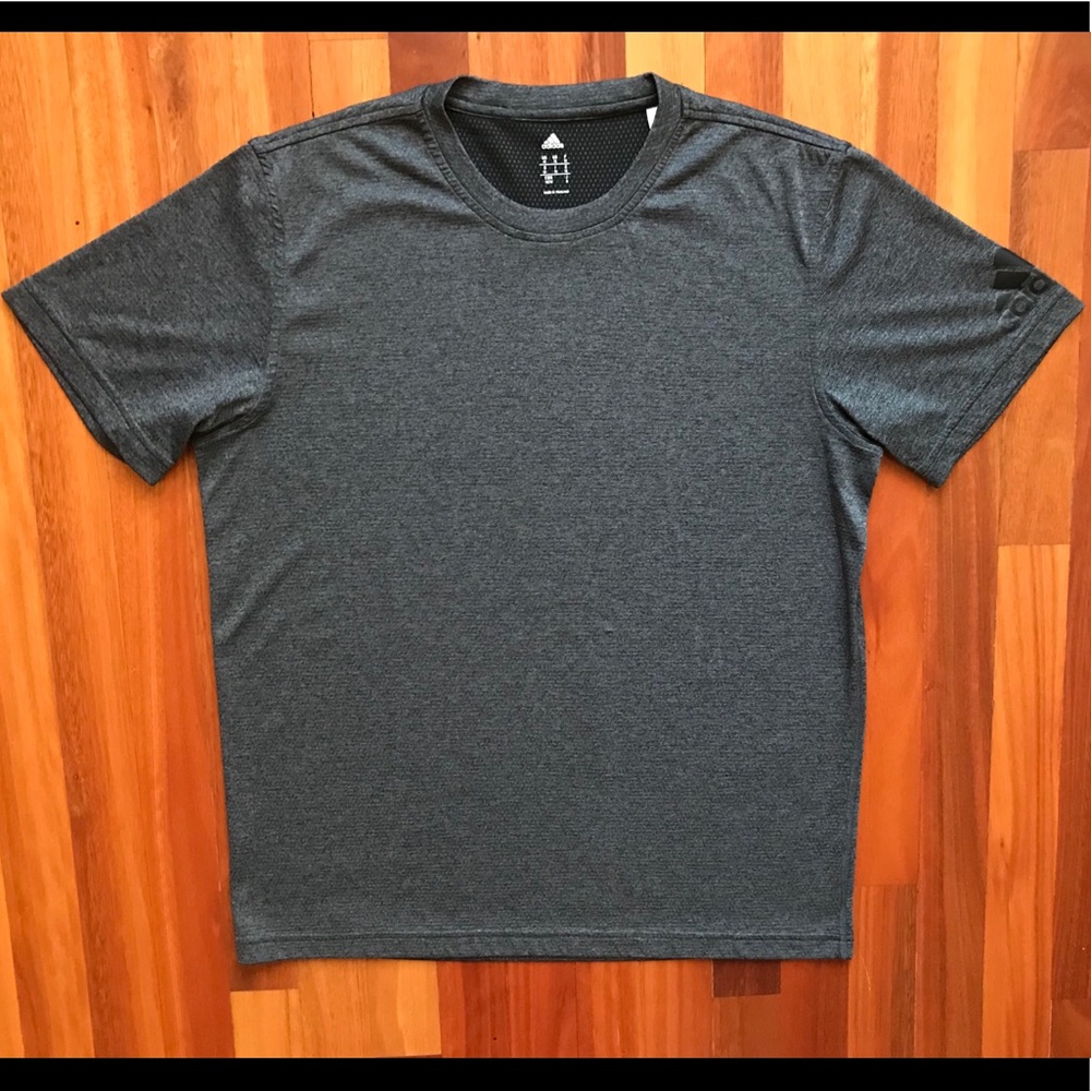 Adidas Climalite Medium Tee Charcoal Grey & Black